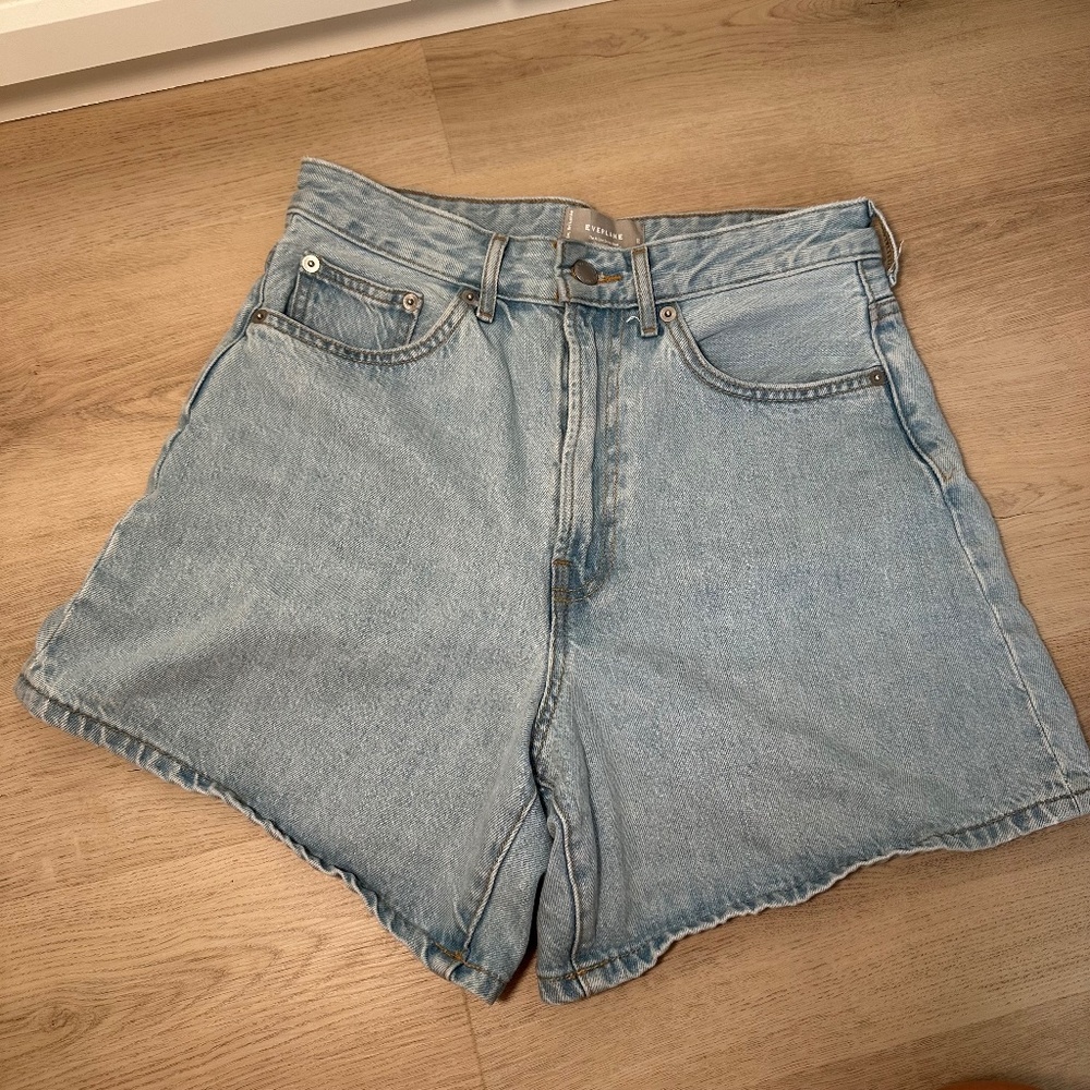 Everlane A Line Denim Shorts